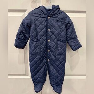 Blue Quilted Baby boy Snowsuit Ralph Lauren! BRAND NEW! With tags! Size 6M!